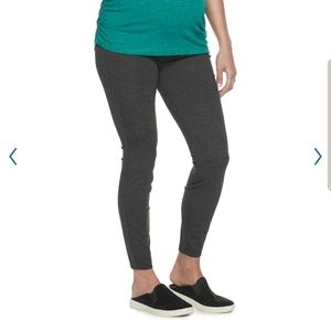 NWT Gray A Glow Maternity Ponte Leggings